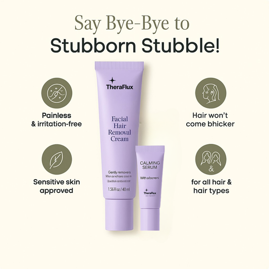 Facial Hair Removal Cream & Calming Serum
